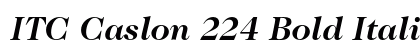 ITC Caslon 224 Bold Italic Preview