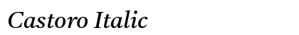 Castoro Italic preview