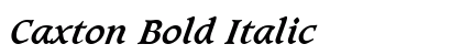 Caxton Bold Italic Preview
