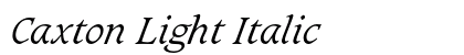 Caxton Light Italic Preview