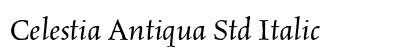 Celestia Antiqua Std Italic Preview