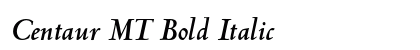 Centaur MT Bold Italic Preview