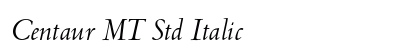 Centaur MT Std Italic Preview
