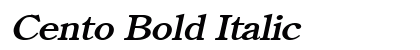Cento Bold Italic Preview
