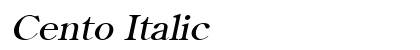Cento Italic Preview