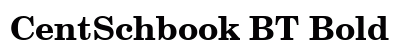 CentSchbook BT Bold preview