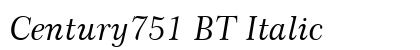 Century751 BT Italic preview