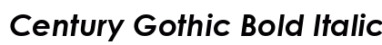 Century Gothic Bold Italic Preview