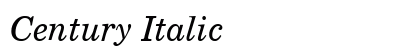 Century Italic Preview
