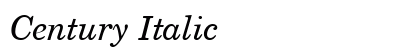 Century Italic Preview