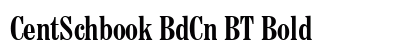 CentSchbook BdCn BT Bold preview