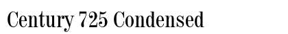 Century 725 Condensed Preview