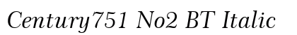 Century751 No2 BT Italic preview