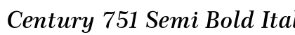 Century 751 Semi Bold Italic preview