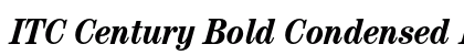 ITC Century Bold Condensed Italic Preview