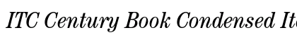 ITC Century Book Condensed Italic Preview