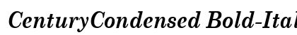 CenturyCondensed Bold-Italic preview