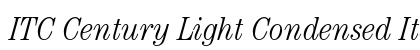 ITC Century Light Condensed Italic Preview