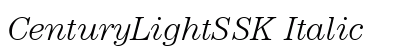 CenturyLightSSK Italic preview