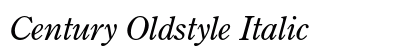 Century Oldstyle Italic preview