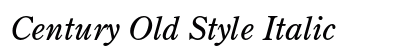 Century Old Style Italic preview