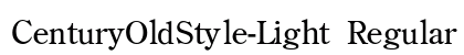 CenturyOldStyle-Light Regular Preview