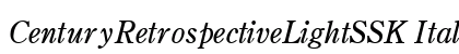 CenturyRetrospectiveLightSSK Italic preview