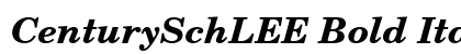CenturySchLEE Bold Italic Preview