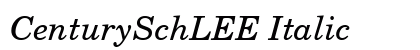 CenturySchLEE Italic preview