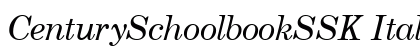 CenturySchoolbookSSK Italic Preview