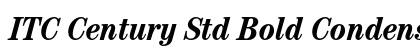 ITC Century Std Bold Condensed Italic Preview