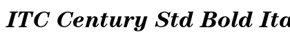 ITC Century Std Bold Italic Preview