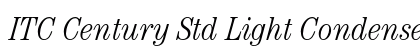 ITC Century Std Light Condensed Italic Preview