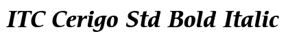 ITC Cerigo Std Bold Italic Preview