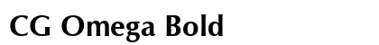 CG Omega Bold preview