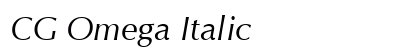 CG Omega Italic preview