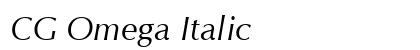 CG Omega Italic preview