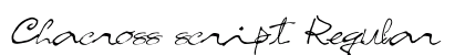 Chacross script Regular preview
