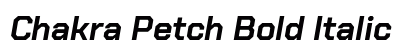 Chakra Petch Bold Italic Preview