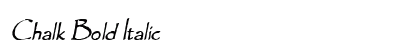 Chalk Bold Italic Preview