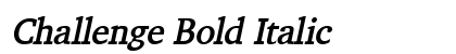 Challenge Bold Italic Preview