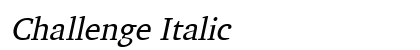Challenge Italic preview