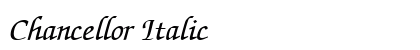 Chancellor Italic preview
