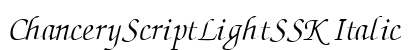 ChanceryScriptLightSSK Italic preview