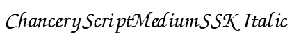 ChanceryScriptMediumSSK Italic preview