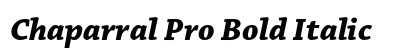 Chaparral Pro Bold Italic Preview
