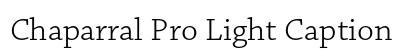 Chaparral Pro Light Caption preview