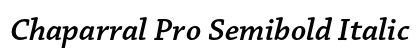 Chaparral Pro Semibold Italic Preview