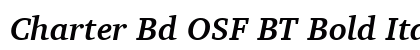 Charter Bd OSF BT Bold Italic Preview