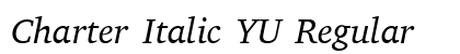 Charter Italic YU Regular preview